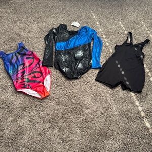 Gymnastics Leotard workout bundle of 3 size 12-14